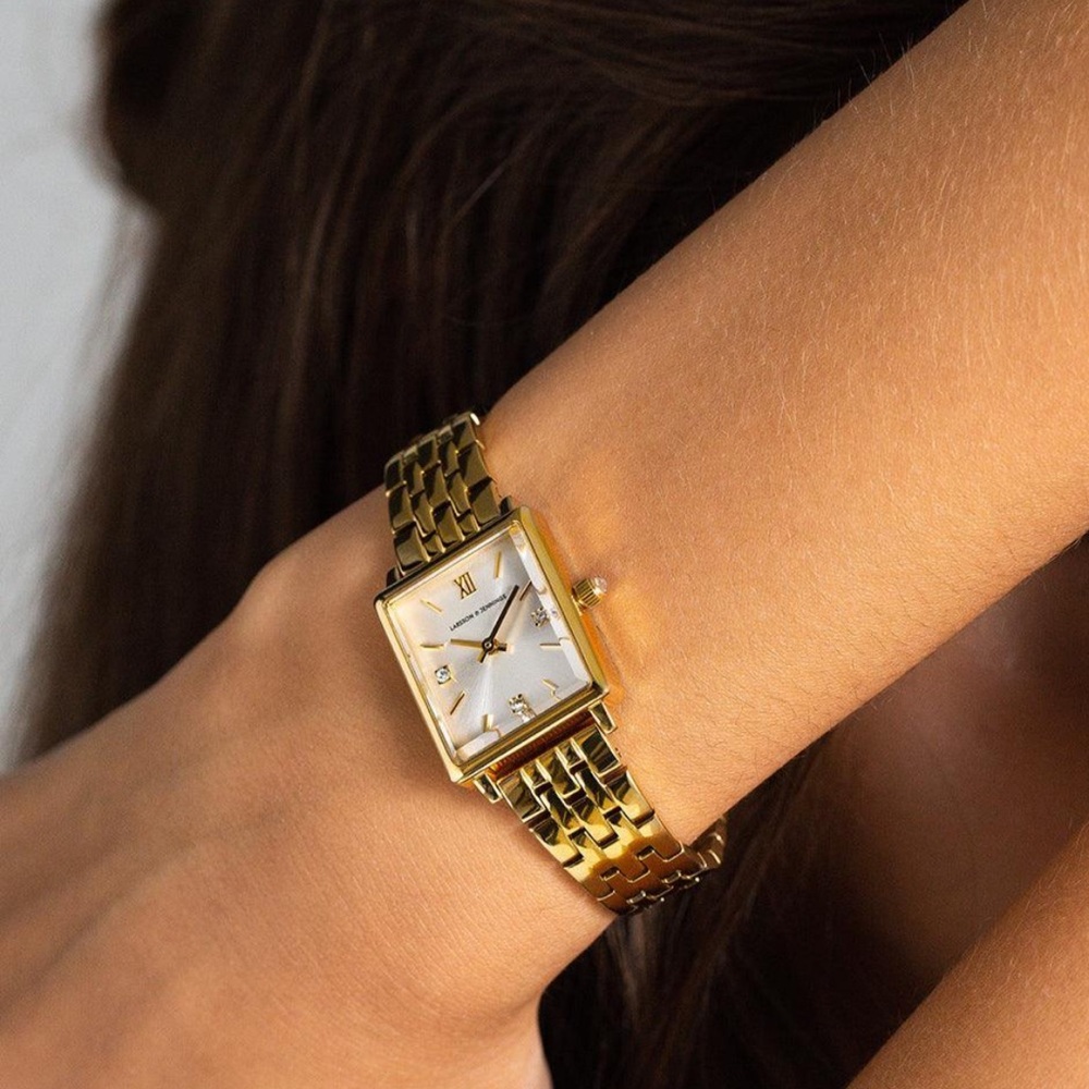 Larsson & Jennings boyfriend mini elevate gold white 31mm watch